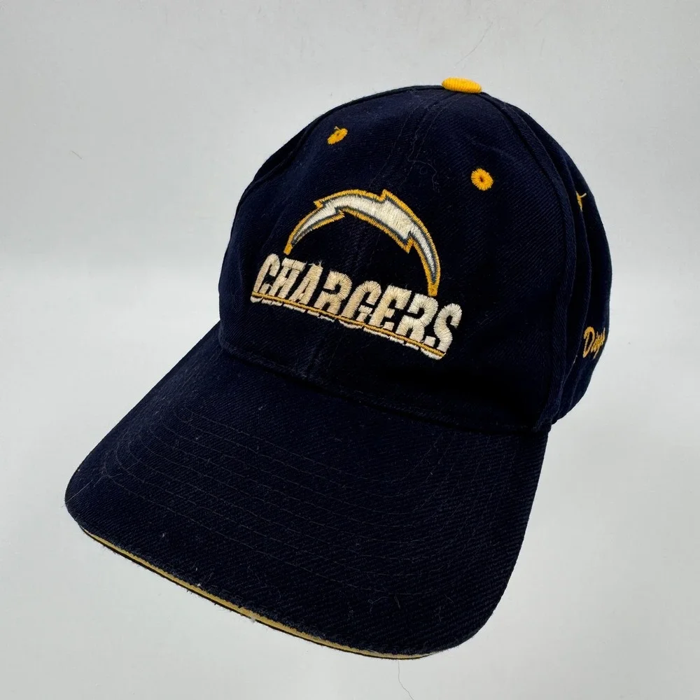 Vintage San Diego‎ Chargers NFL Navy Blue Yellow Strapback Hat Baseball Cap
